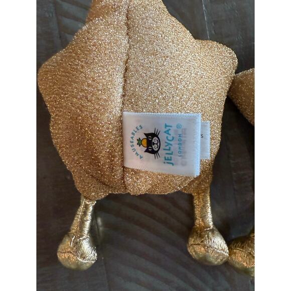 Jellycat Amuseables Star Gold Shimmery Stuffed Plush Sky Set of 2 - Picture 5 of 5